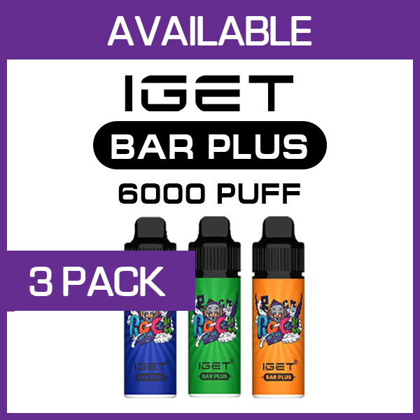 bar-packs3.png IGET BAR PLUS KIT – 6000 PUFFS – 3 PACK - Image 1