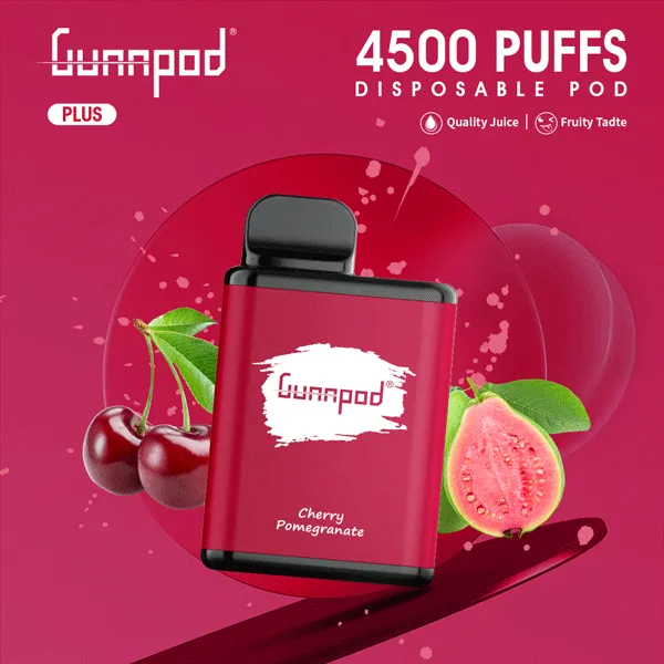 cherry-pomegranate-2.webp GUNNPOD PLUS CHERRY POMEGRANATE ICE – 4500 PUFFS - Image 1