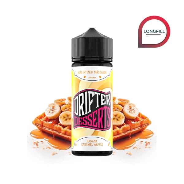 drifter-desserts-banana-caramel-waffer-longfill-24ml-1.webp Drifter Desserts Banana Caramel Waffer Longfill 24ml + Base 70ml 100% VG - Image 1