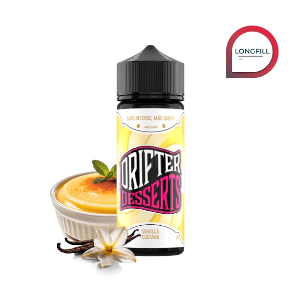 drifter-desserts-vanilla-custard-longfill-24ml.webp Drifter Desserts Vanilla Custard Longfill 24ml + Base 70ml 100% VG - Image 1