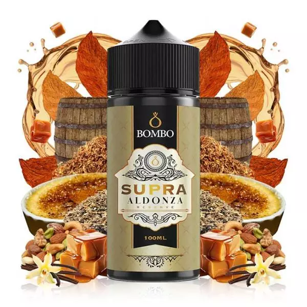 eliquid-supra-aldonza-reserve-platinum-tobaccos-by-bombo-100ml.webp Supra Aldonza Reserve 30ml/120 Longfill – Bombo+ Base 70ml 100% VG - Image 1