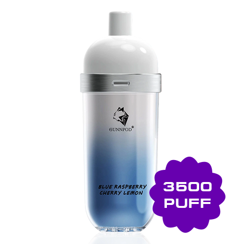 gunnpod-wave-blue-raspberry-cherry-lemon.png GUNNPOD WAVE BLUE RASPBERRY CHERRY LEMON – 3500 PUFFS - Image 1
