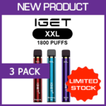 IGET XXL – 1800 PUFFS – 3 PACK