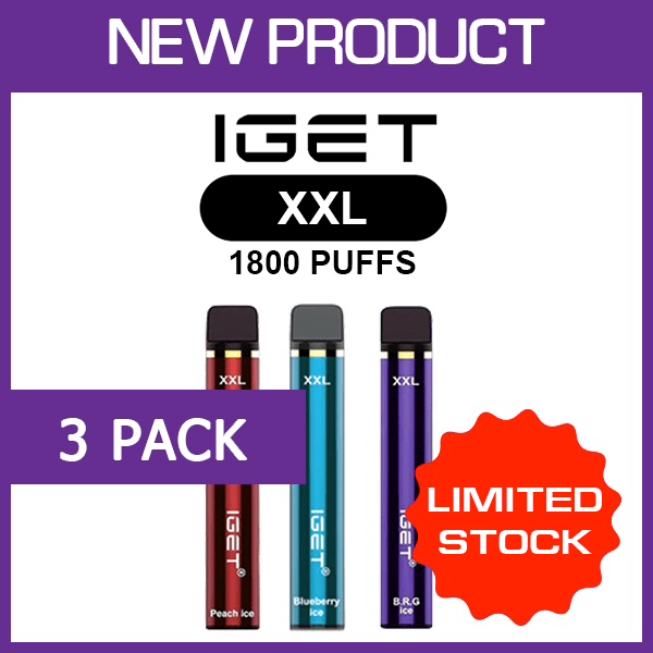 iget-XXL-vape-3-pack-1.png IGET XXL – 1800 PUFFS – 3 PACK - Image 1