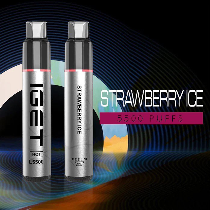 iget-hot-strawberry-ice.jpg IGET HOT STRAWBERRY ICE – 5500 PUFFS - Image 1