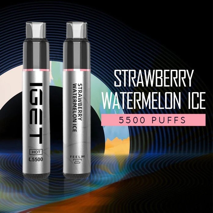 iget-hot-strawberry-watermelon-ice.jpeg IGET HOT STRAWBERRY WATERMELON ICE – 5500 PUFFS - Image 1