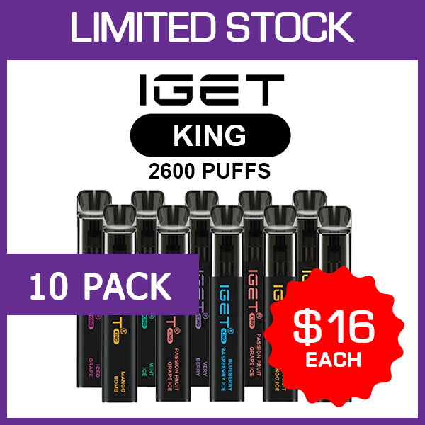 king-pack-10.png IGET KING – 2600 PUFFS – 10 PACK - Image 1