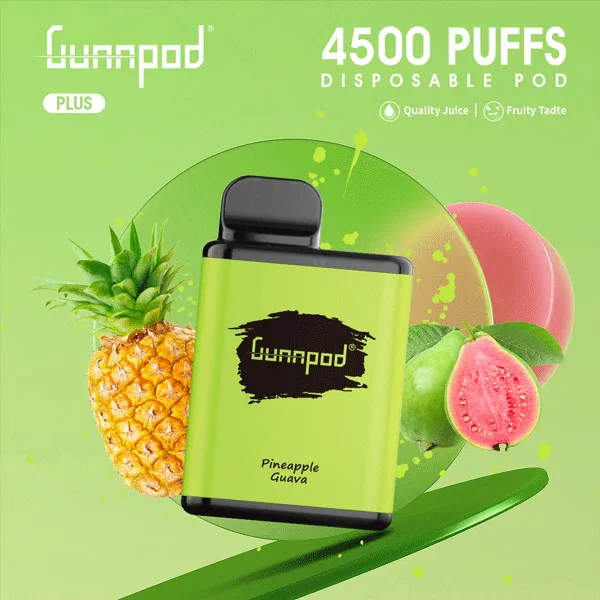 pineapple-guava.webp GUNNPOD PLUS PINEAPPLE GUAVA – 4500 PUFFS - Image 1
