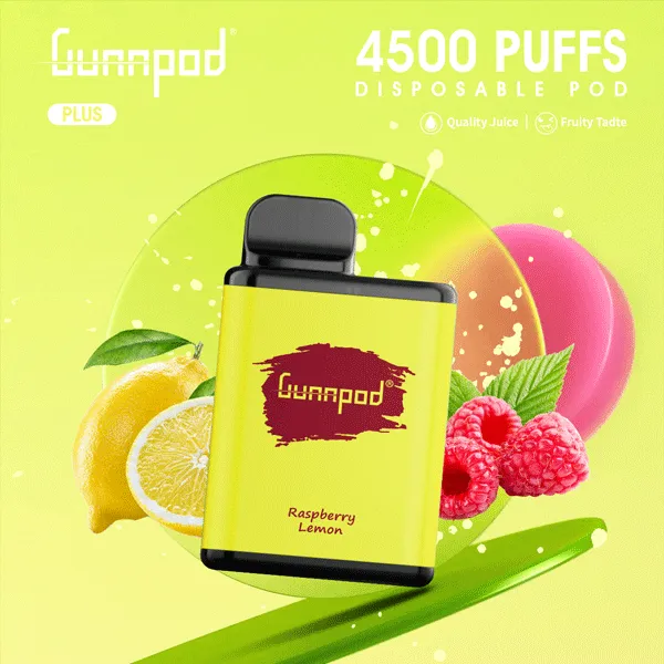 raspberry-lemon.webp GUNNPOD PLUS RASPBERRY LEMON – 4500 PUFFS - Image 1