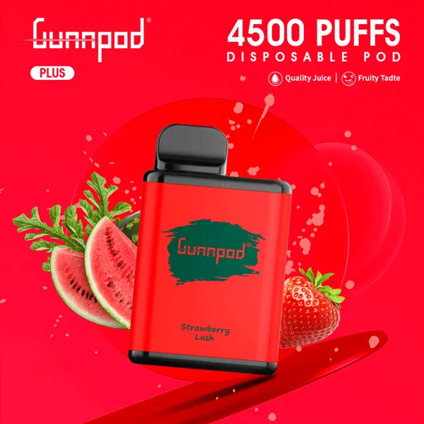 strawberry-lush.webp GUNNPOD PLUS STRAWBERRY LUSH – 4500 PUFFS - Image 1