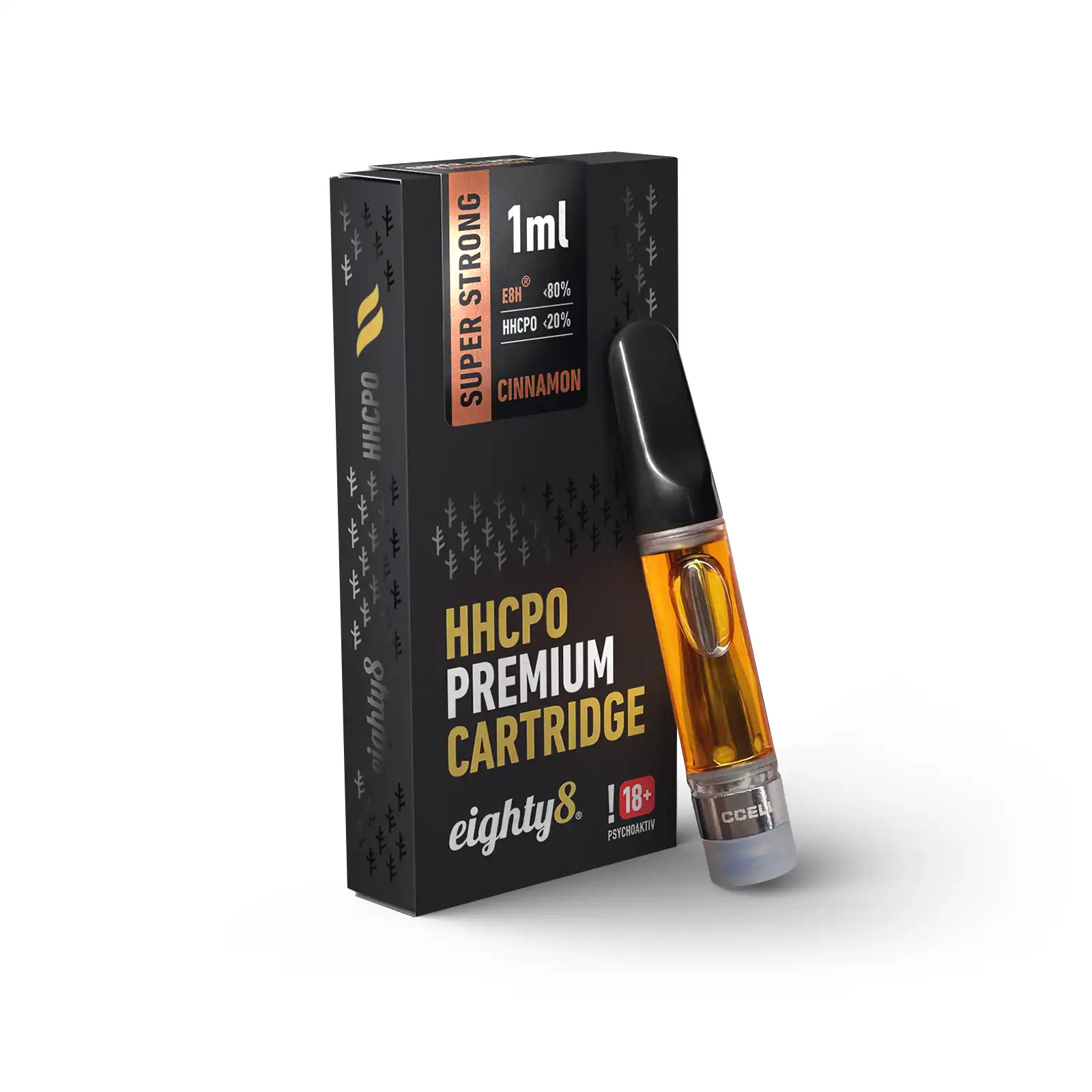 super-strong-cinnamon-white.webp Cinnamon – HHC-PO Eighty8 Recarga Super Strong 1ML - Image 1