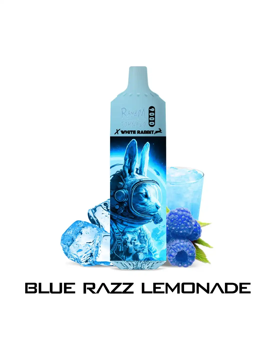 white-rabbit-x-r-and-m-tornado-puff-9000-puffs.webp Blue Razz Lemonade – RandM TORNADO & White Rabbit – 9000 puffs - Image 1